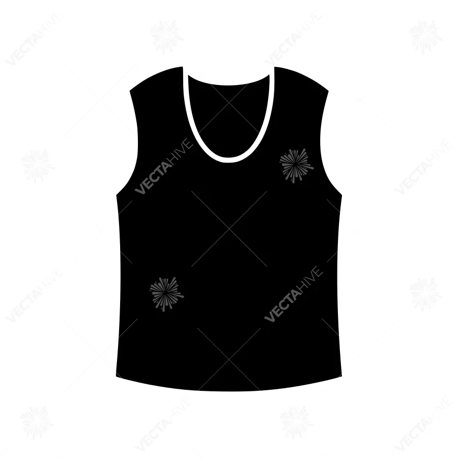 Black Tank Top Icon - Vector Illustration