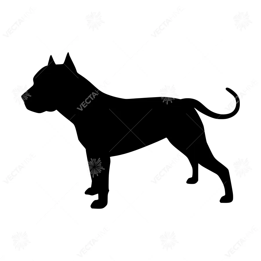 Silhouette Dog - American Pit Bull Terrier