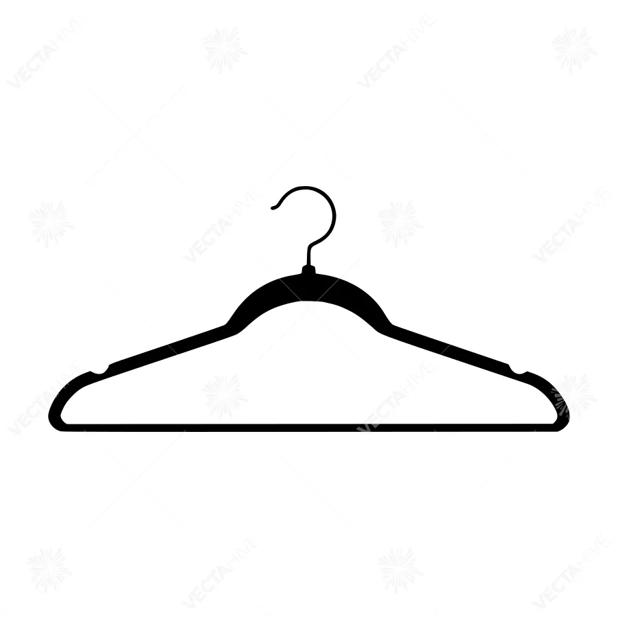 Black Hanger Silhouette - Minimalist Design