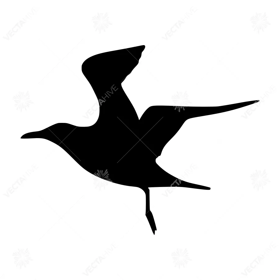 Black Bird Silhouette - Minimalist Flying Bird