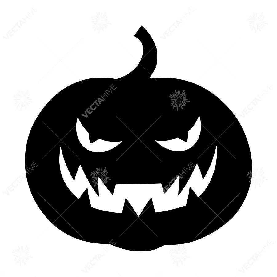 Black Silhouette Jack-o'-Lantern Halloween Icon
