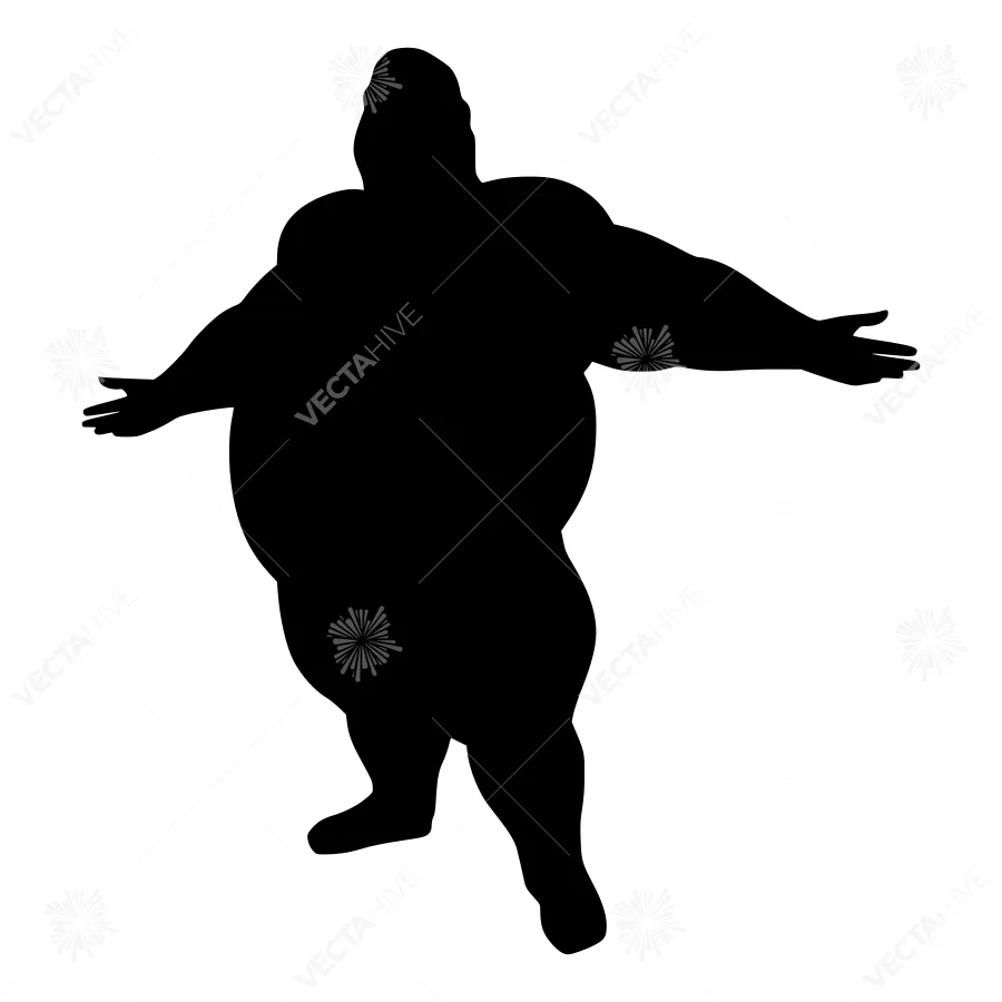 Silhouette Figure - Open Arms Gesture