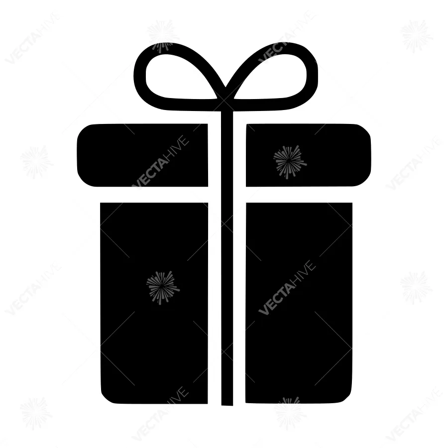 Gift Box Icon - Simple Outline Vector