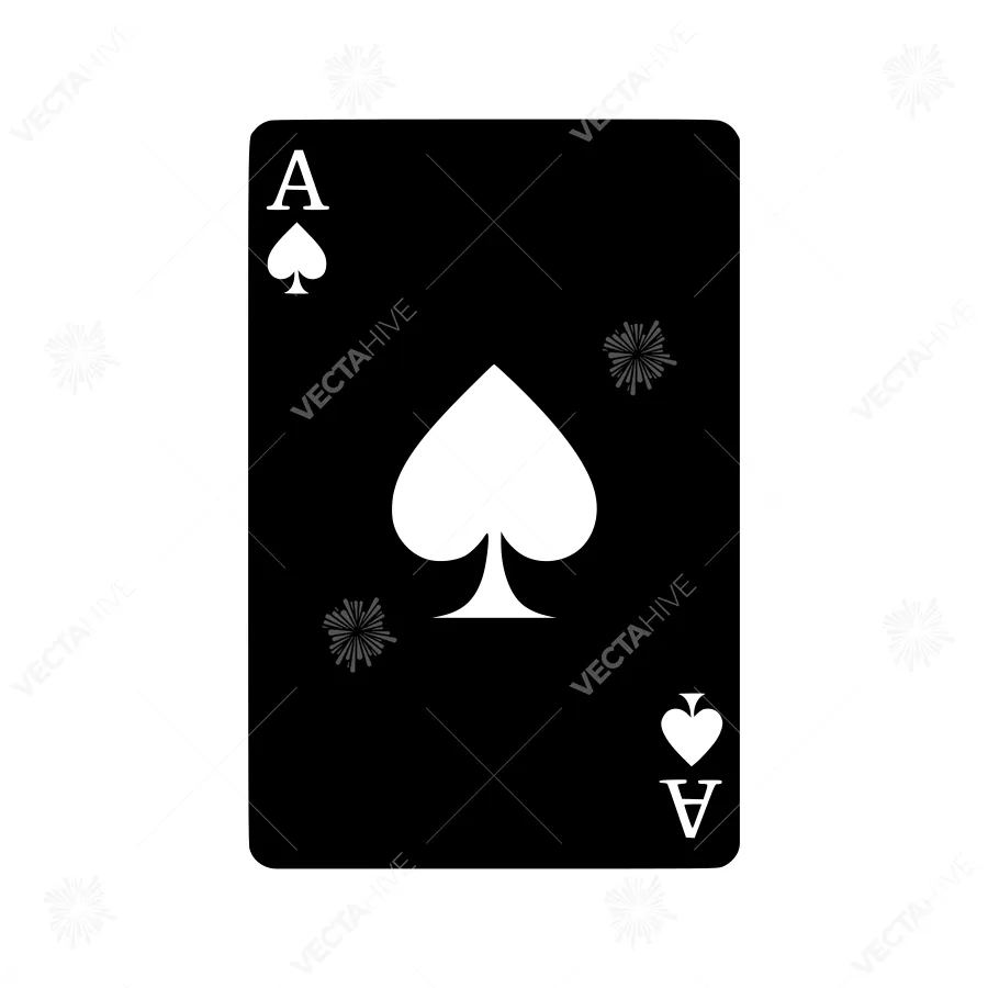Ace of Spades Card - Minimalist Design