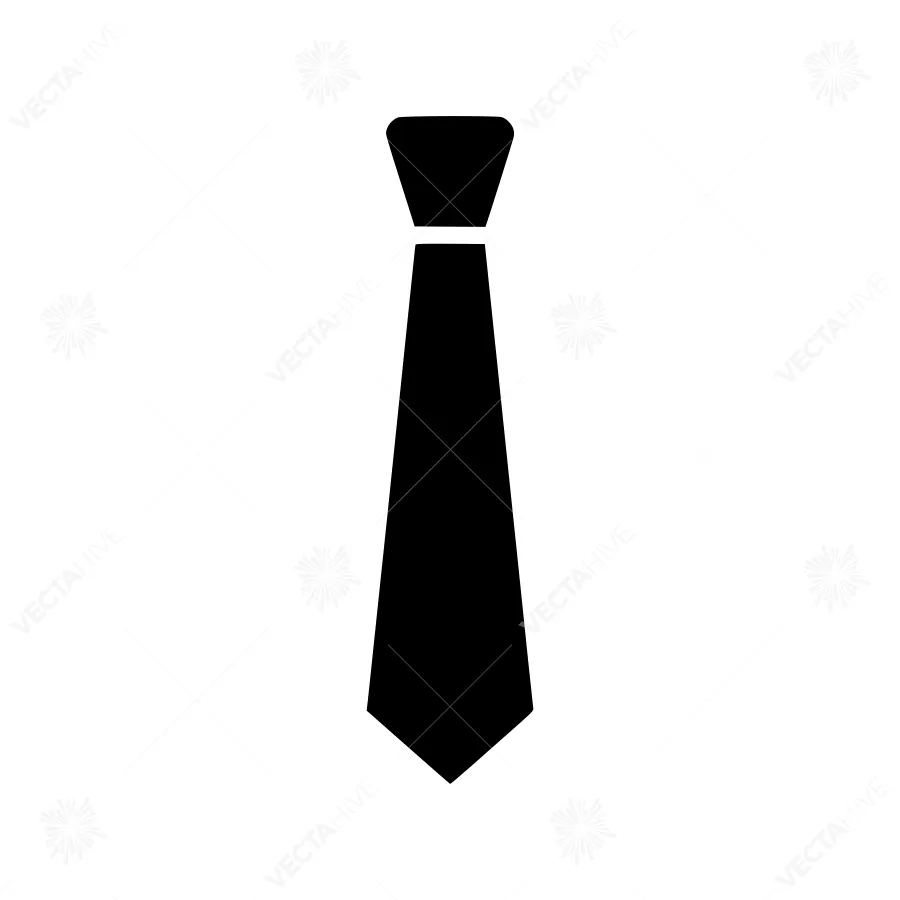Black Tie Knot Icon - Vector Illustration