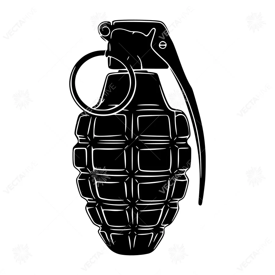 Black Grenade Illustration - Vector Graphic