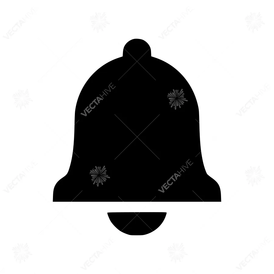Black Bell Icon - Vector Illustration