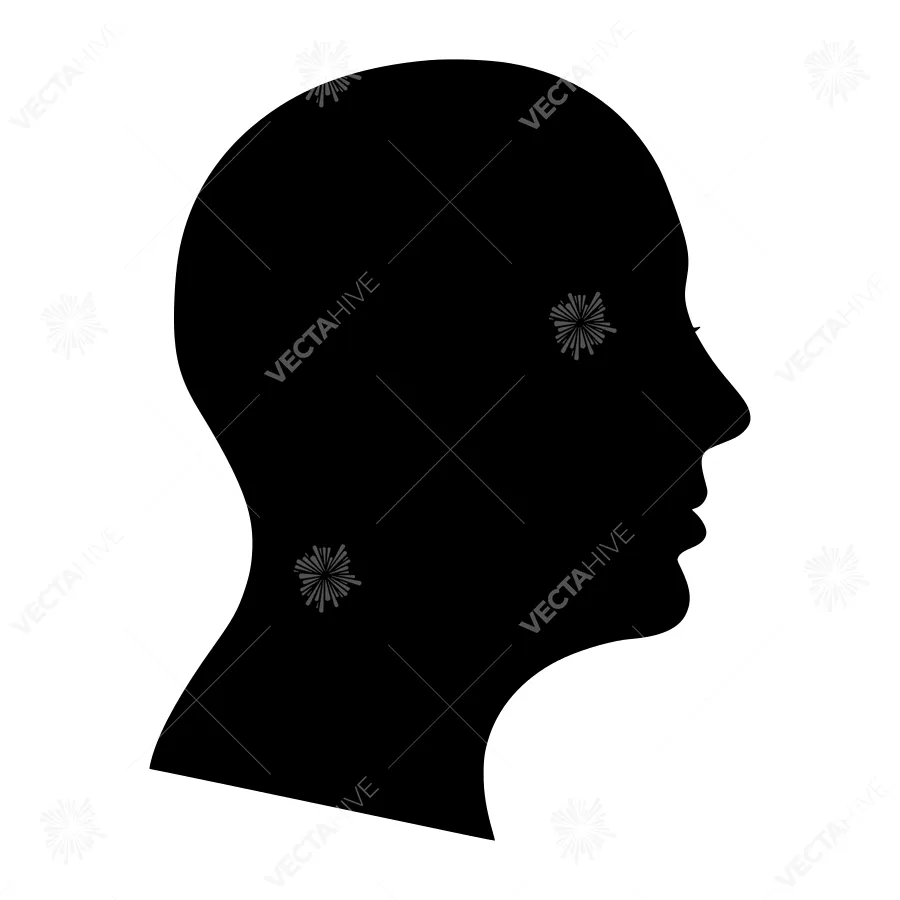 Head Silhouette Vector Graphic