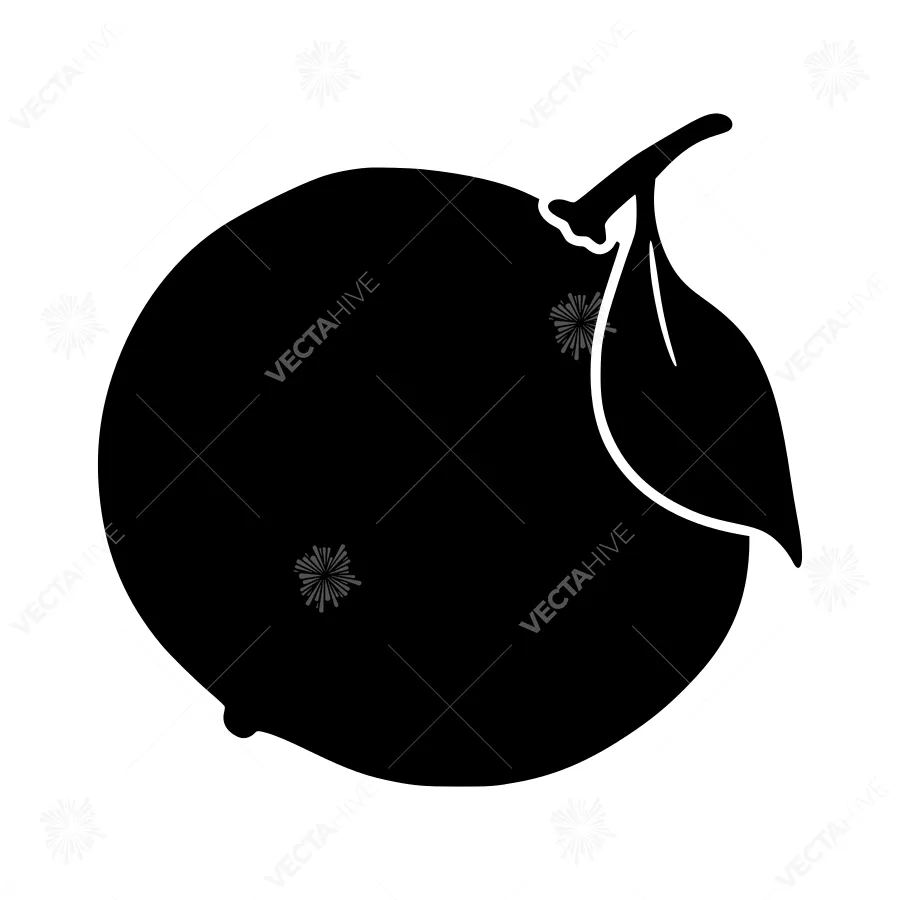 Silhouette Peach Graphic Icon