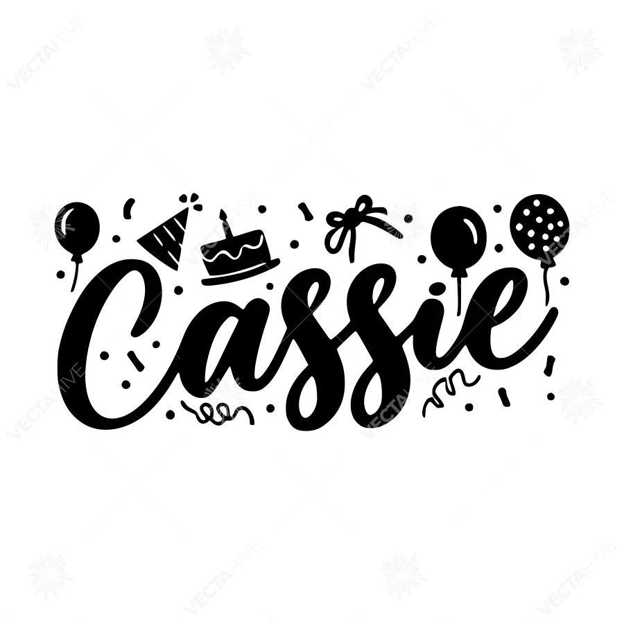 Birthday Celebration Lettering with Balloons