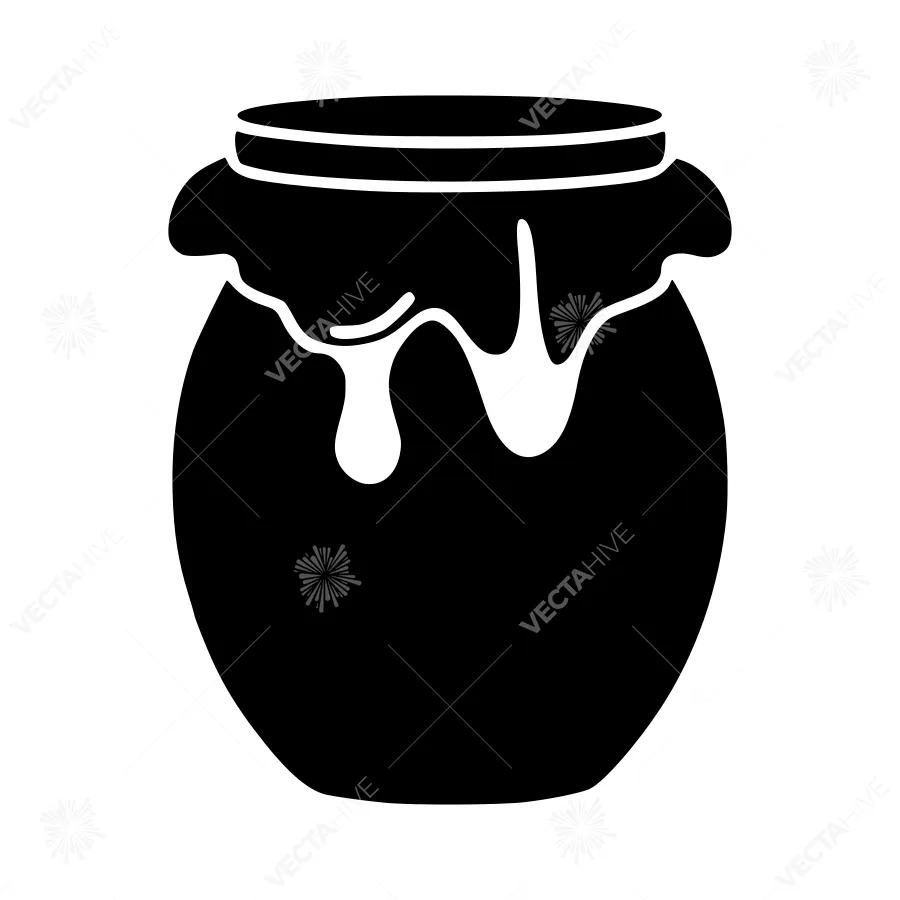 Honey Jar Silhouette Icon