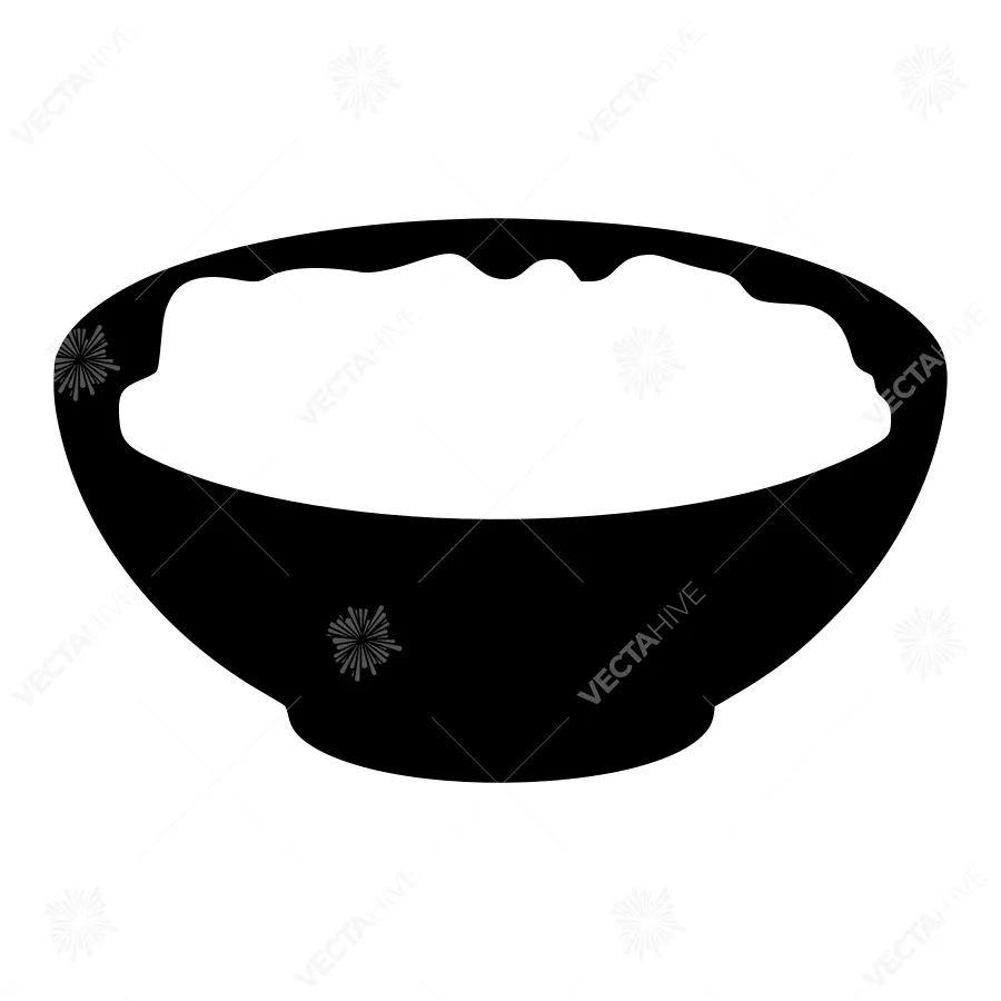 Bowl Silhouette Icon - Minimalist Design