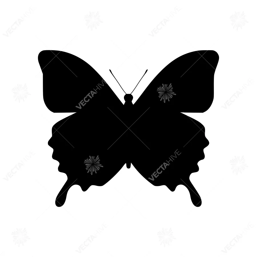 Butterfly Silhouette Vector Graphic