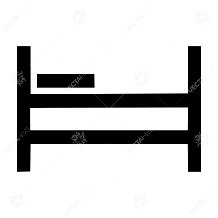 Simple Bed Outline Icon
