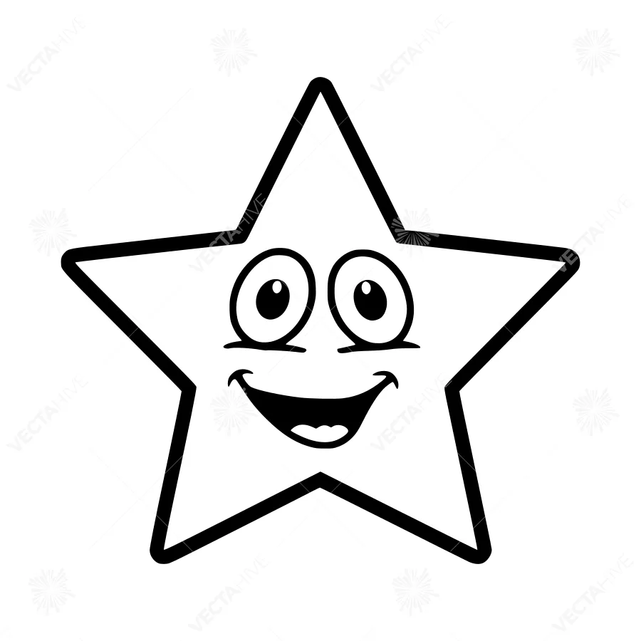 Cute Cartoon Star Vector Illustration