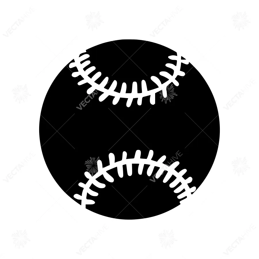Baseball Ball Silhouette Icon
