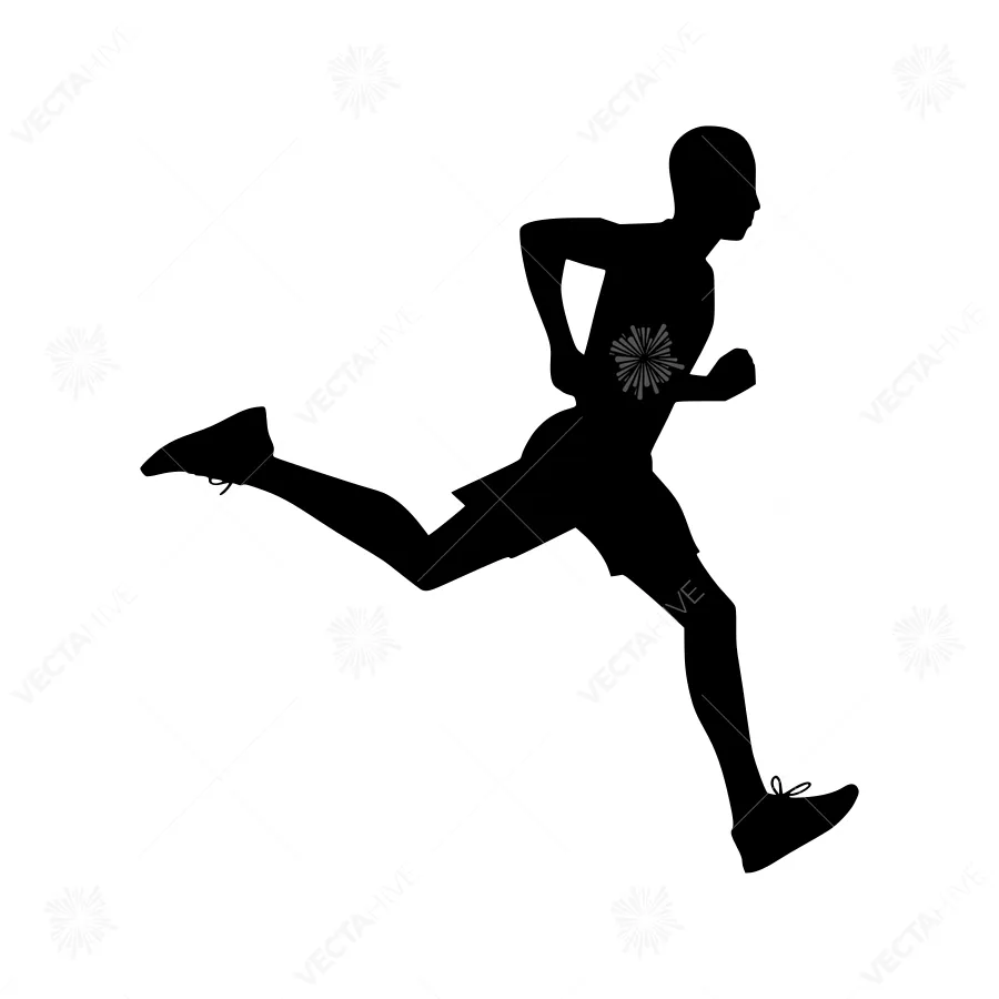 Silhouette Runner - Athletic Vector Illustration