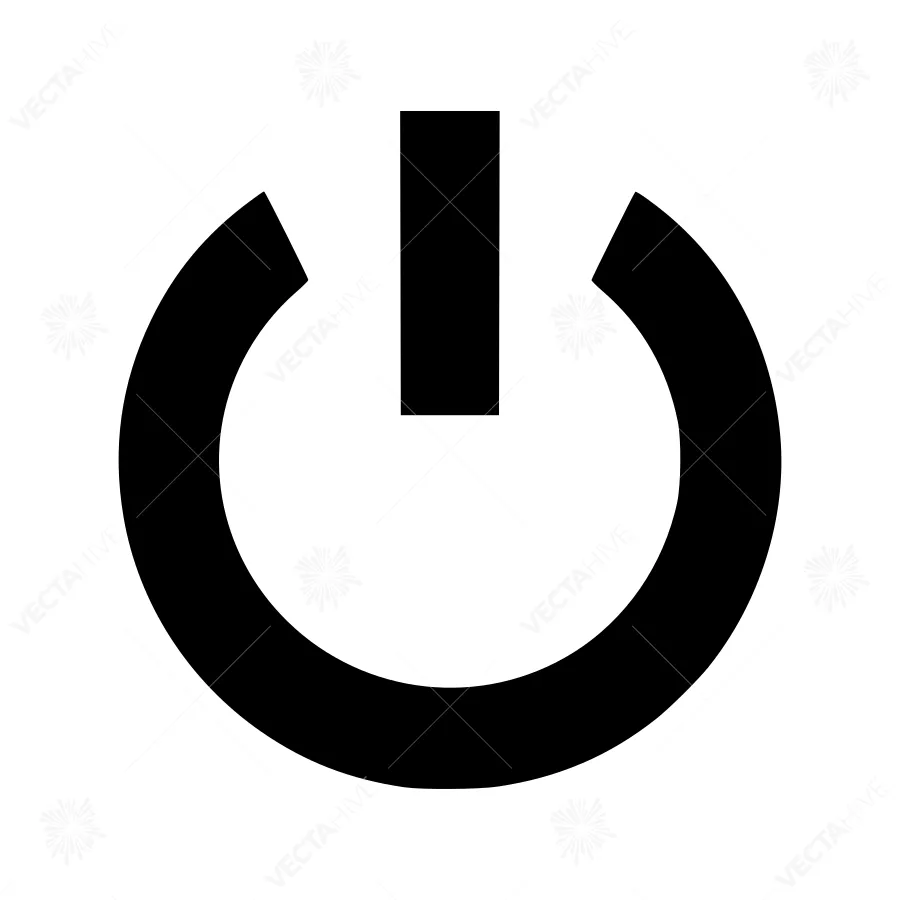 Power Button Icon - Minimalist Vector Design