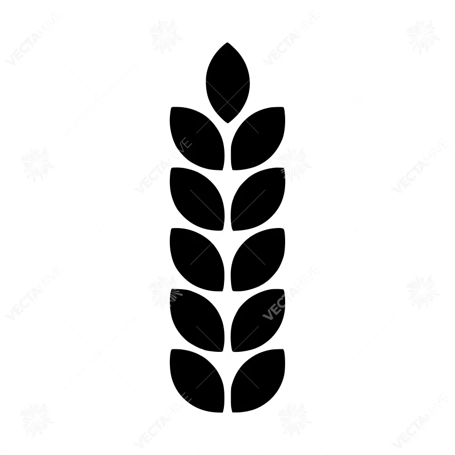Wheat Sprout Icon - Minimalist Vector Illustration