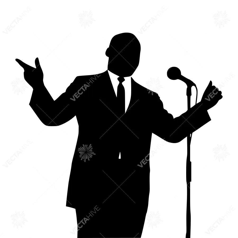Silhouette Speaker - Black Figure Speech
