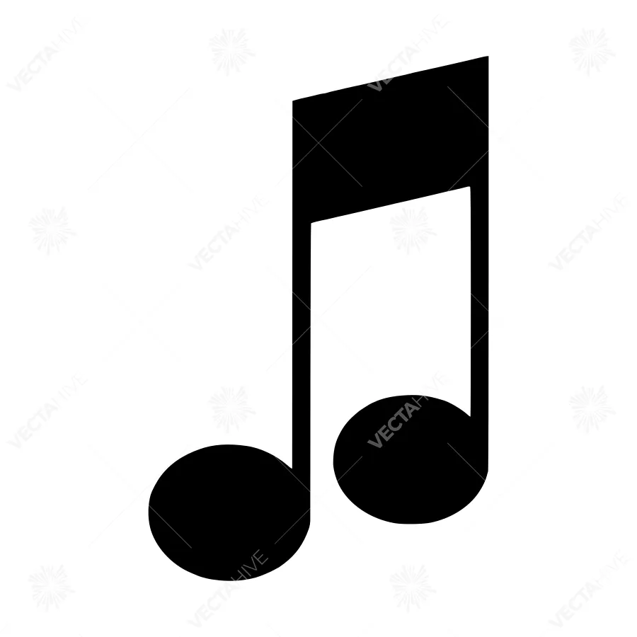 Music Note Icon - Vector Illustration