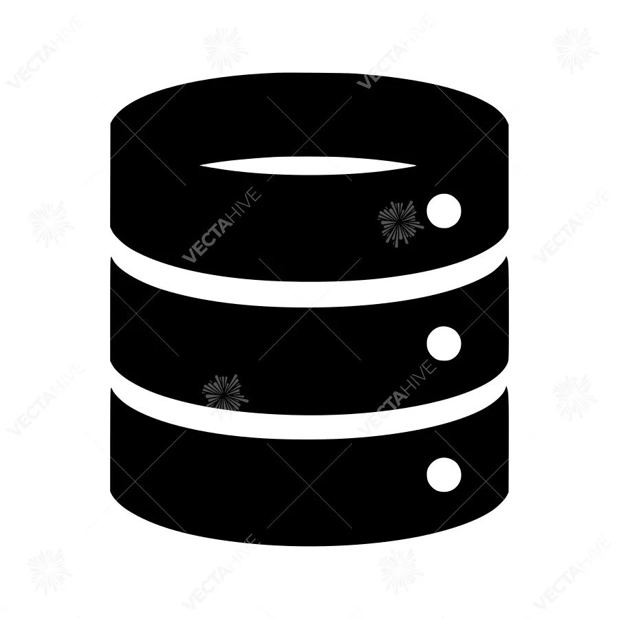 Database Icon - Stacked Cylinder Design