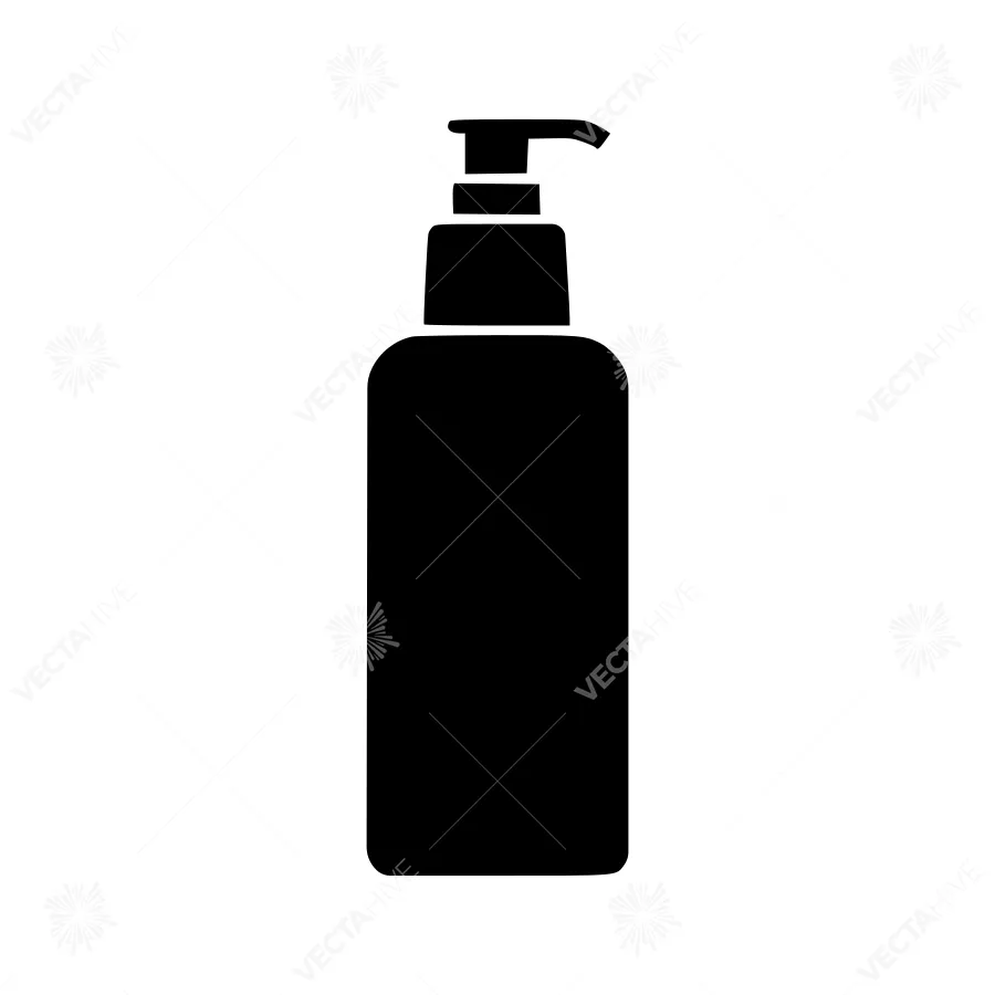Black Liquid Soap Pump Bottle Icon