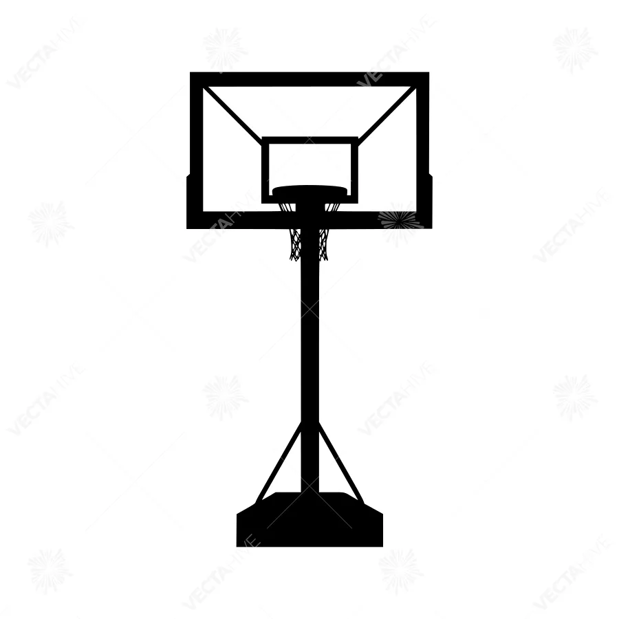 Basketball Hoop Line Art Icon