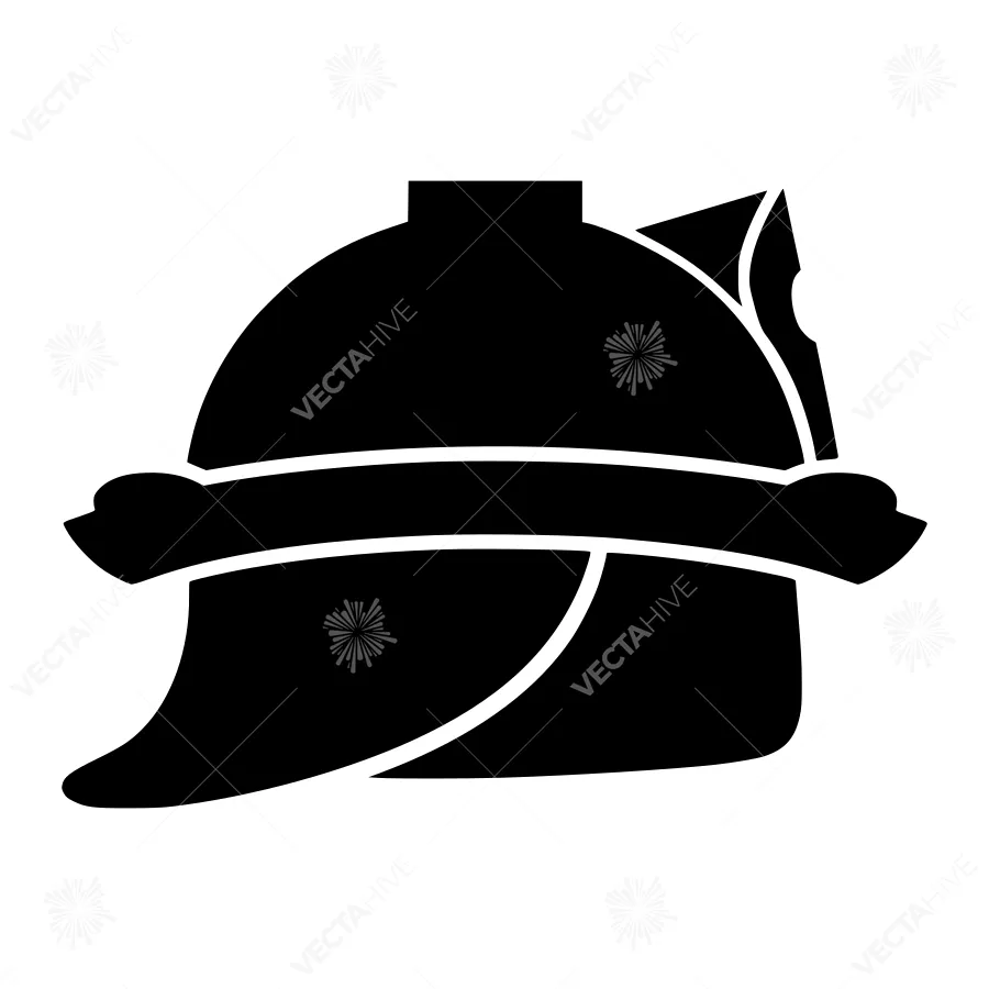 Silhouette Construction Helmet Icon