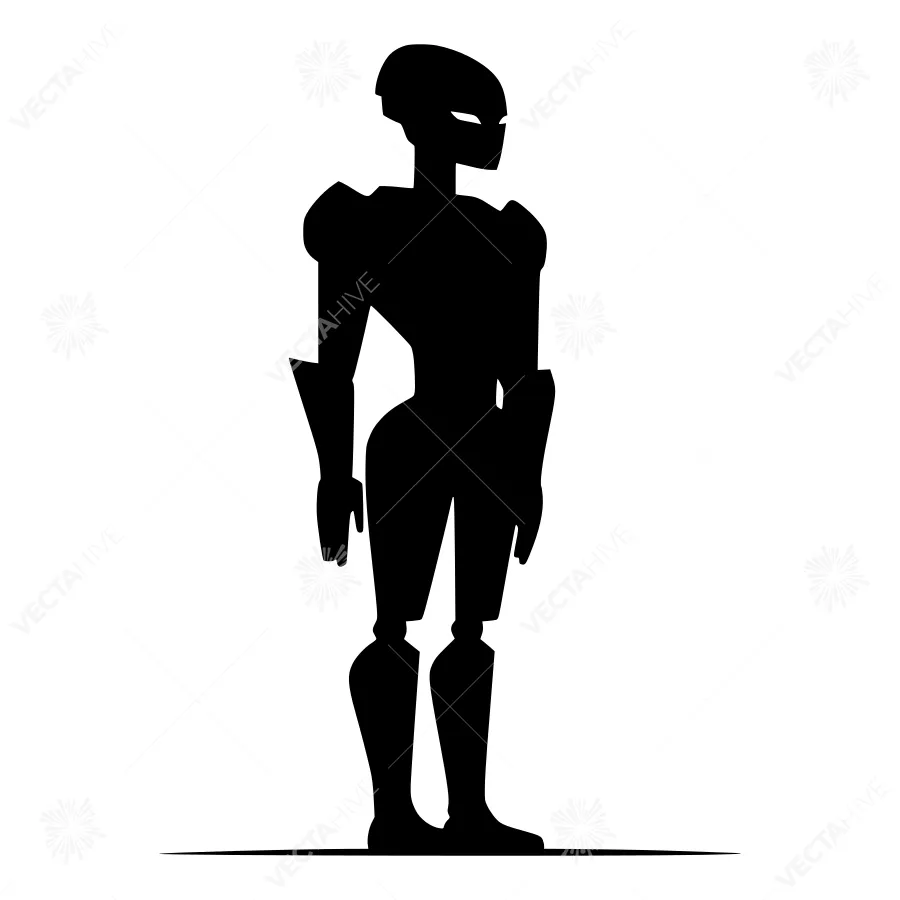 Robot Silhouette - Futuristic Design