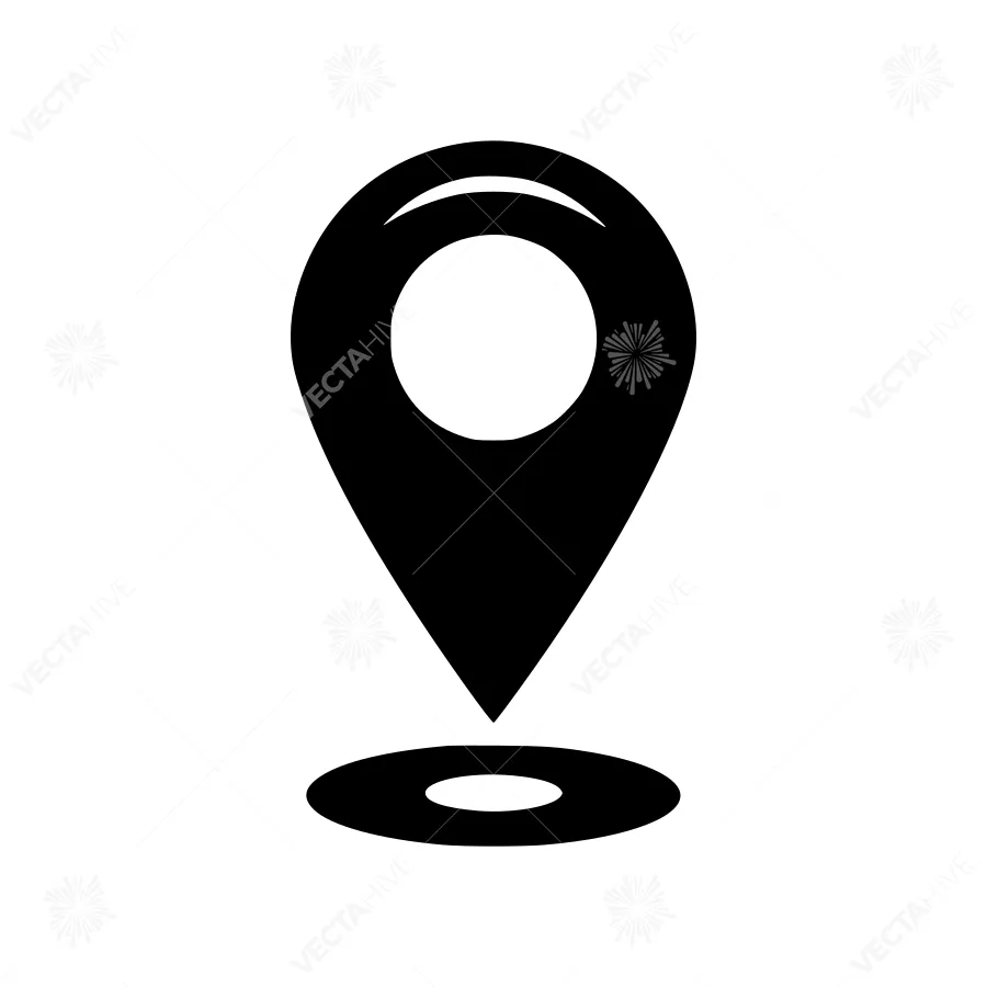 Black Pin Icon - Location Marker
