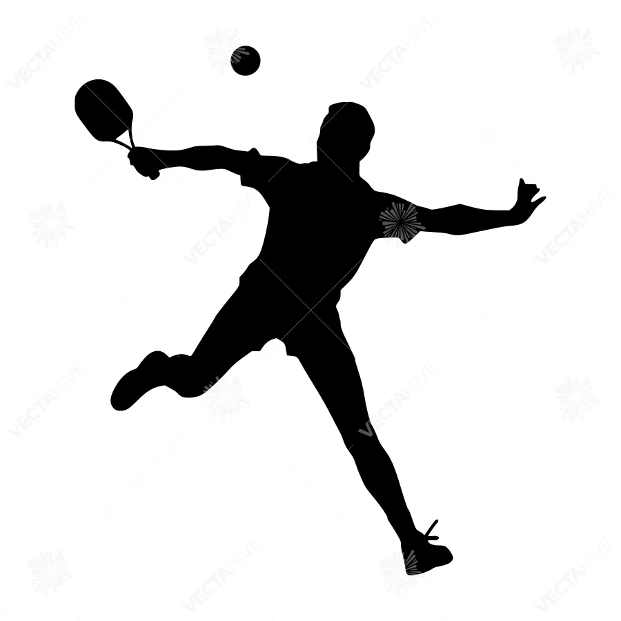 Tennis Silhouette - Dynamic Player Action