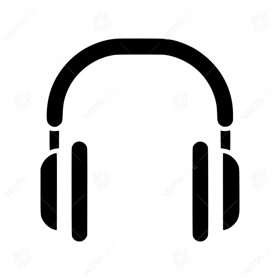Headphones Icon - Simple Line Art