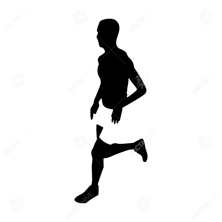 Running Silhouette - Athletic Runner Vector