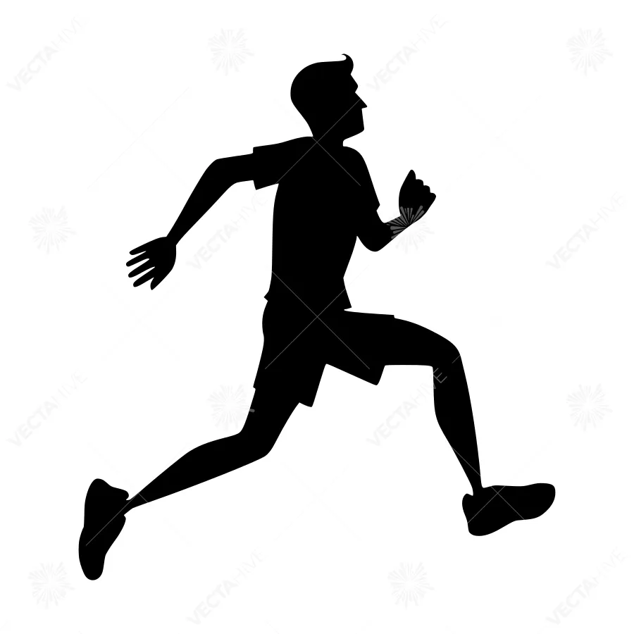 Silhouette Runner - Athletic Vector Illustration