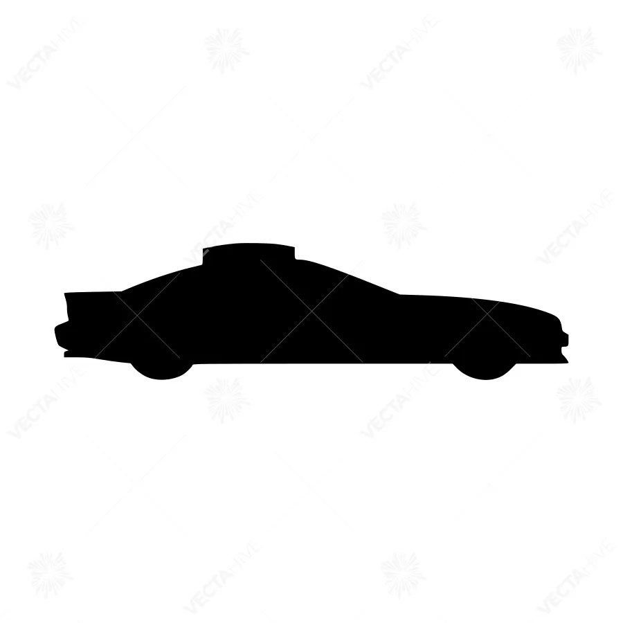 Black Car Silhouette Vector Icon
