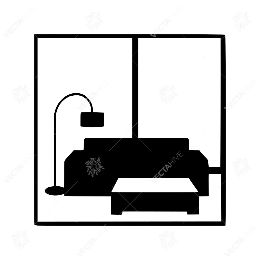 Minimalist Interior Lounge Icon