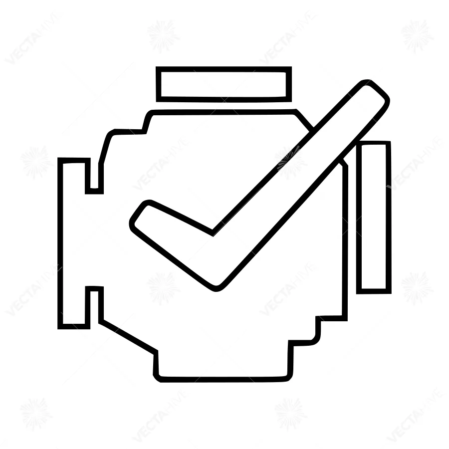 Car Oil Level Check Icon - Vector Illustration