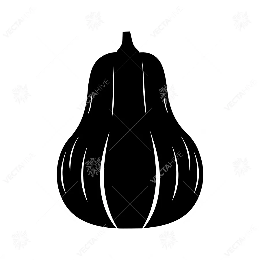 Black Silhouette Pumpkin Icon