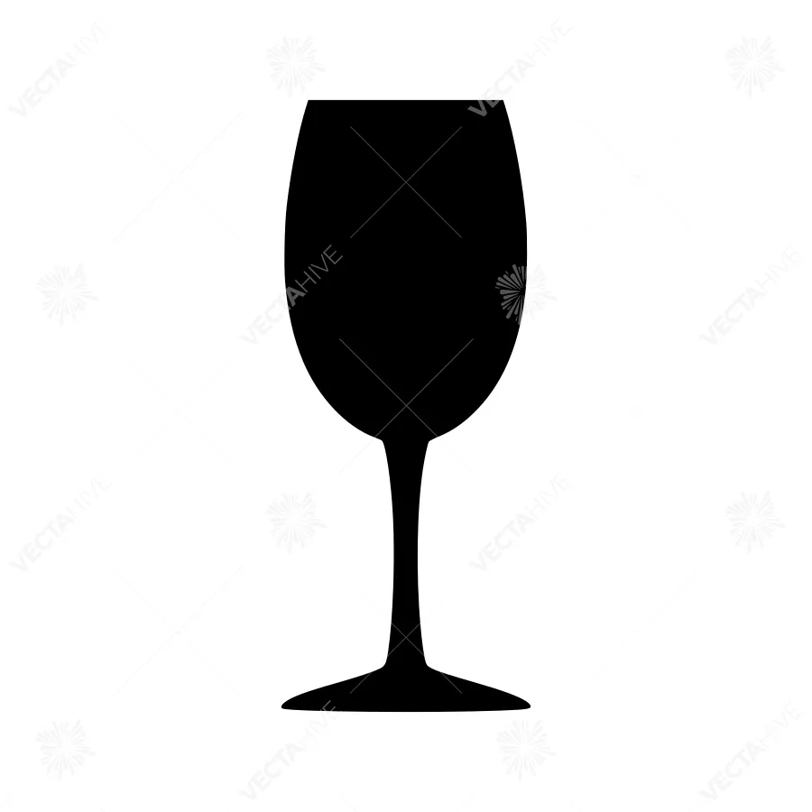 Wine Glass Silhouette Icon