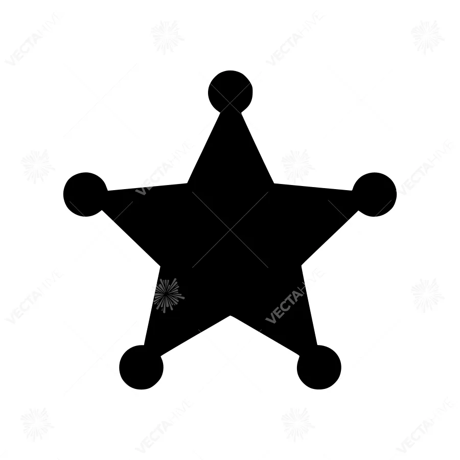 Black Star Icon - Vector Illustration