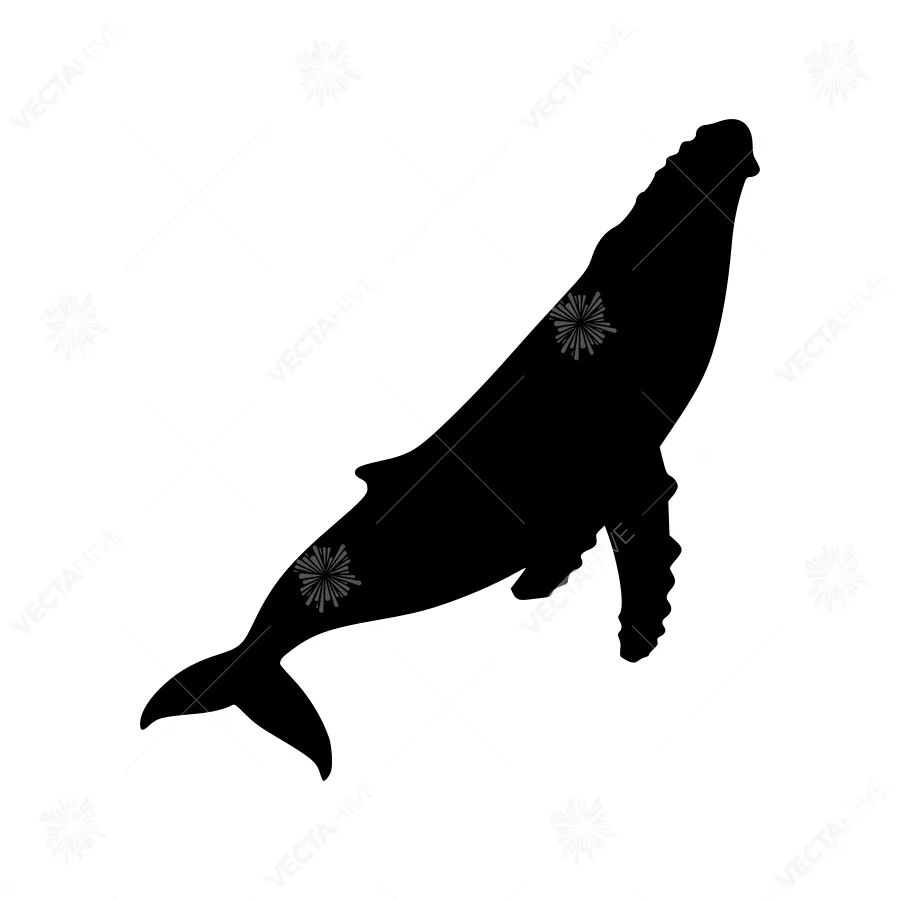 Silhouette Whale Vector Graphic