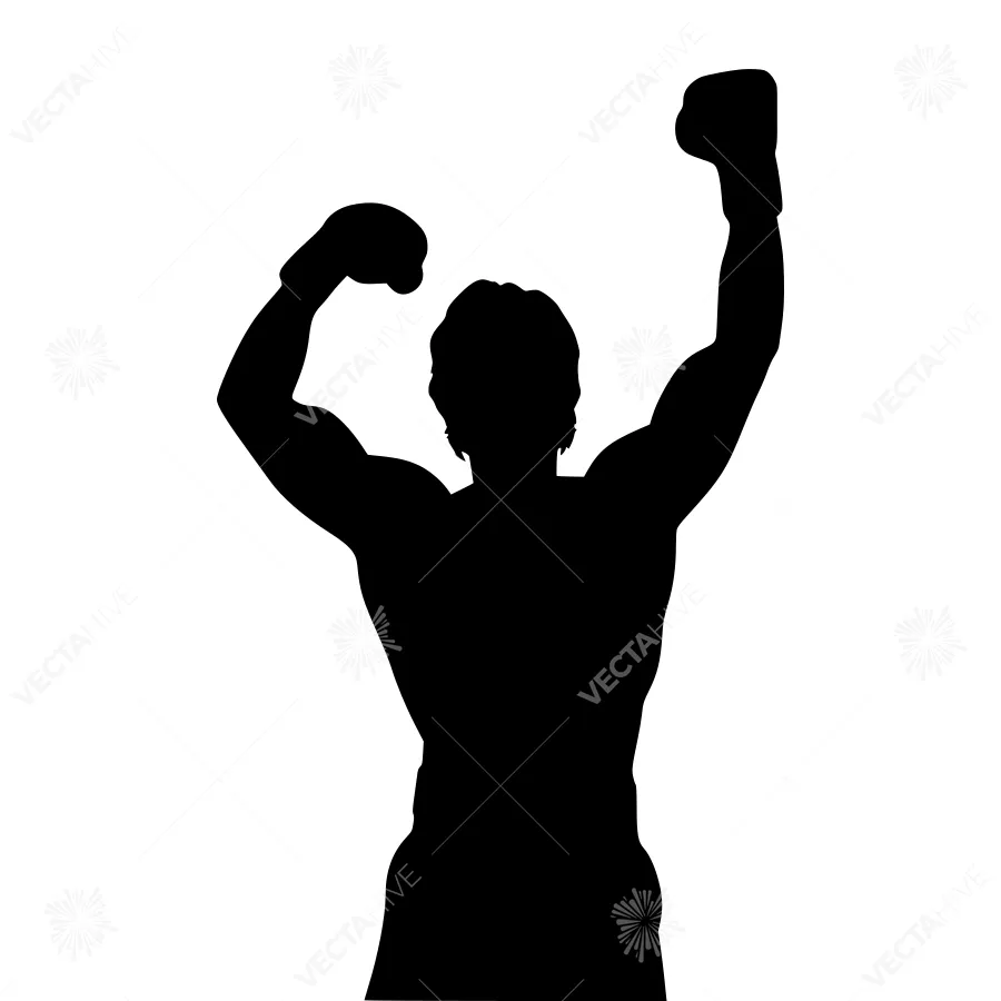 Silhouette Boxer Boxing Gesture
