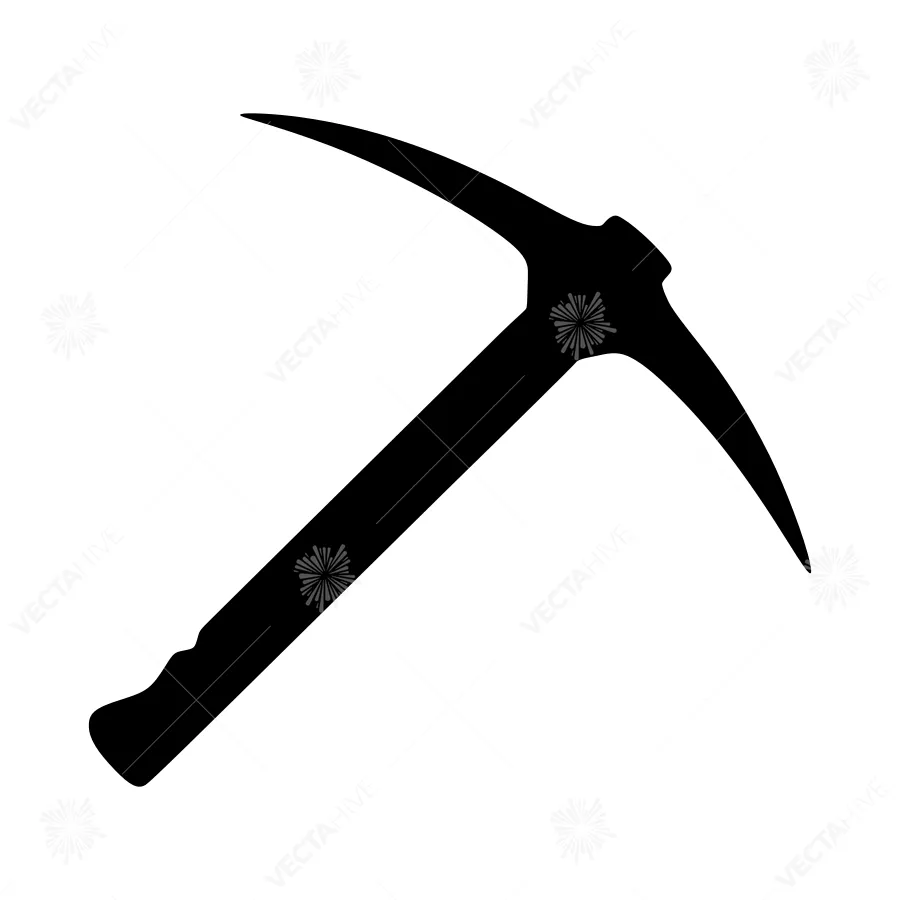 Silhouette Pickaxe - Mining Tool Vector Icon
