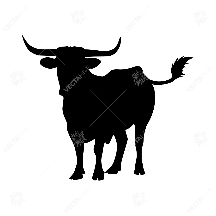 Bull Silhouette Vector Illustration