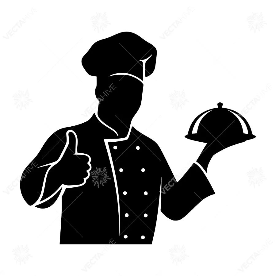 Chef Silhouette - Restaurant Icon