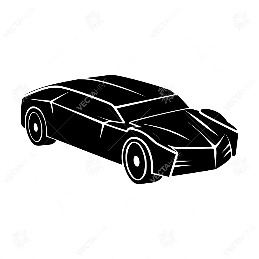 Modern Car Silhouette Vector Illustration