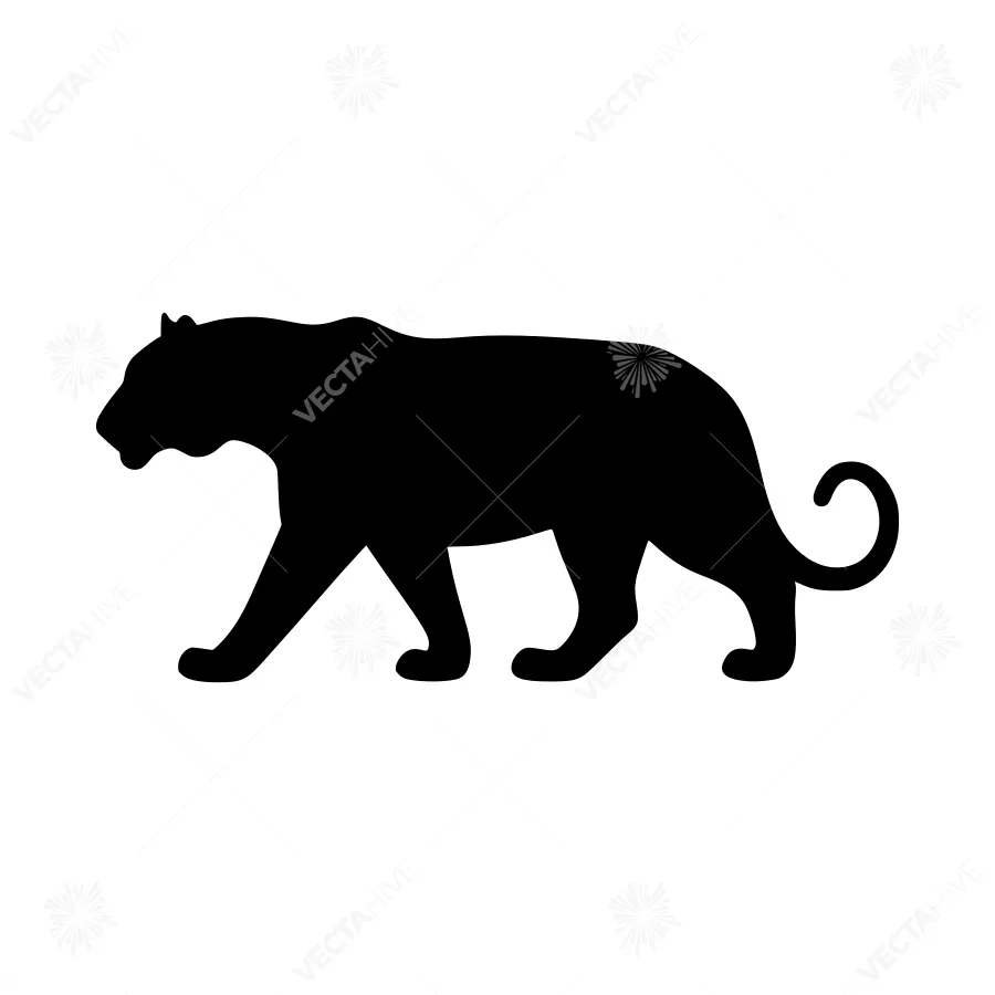 Black Panther Silhouette Vector Illustration