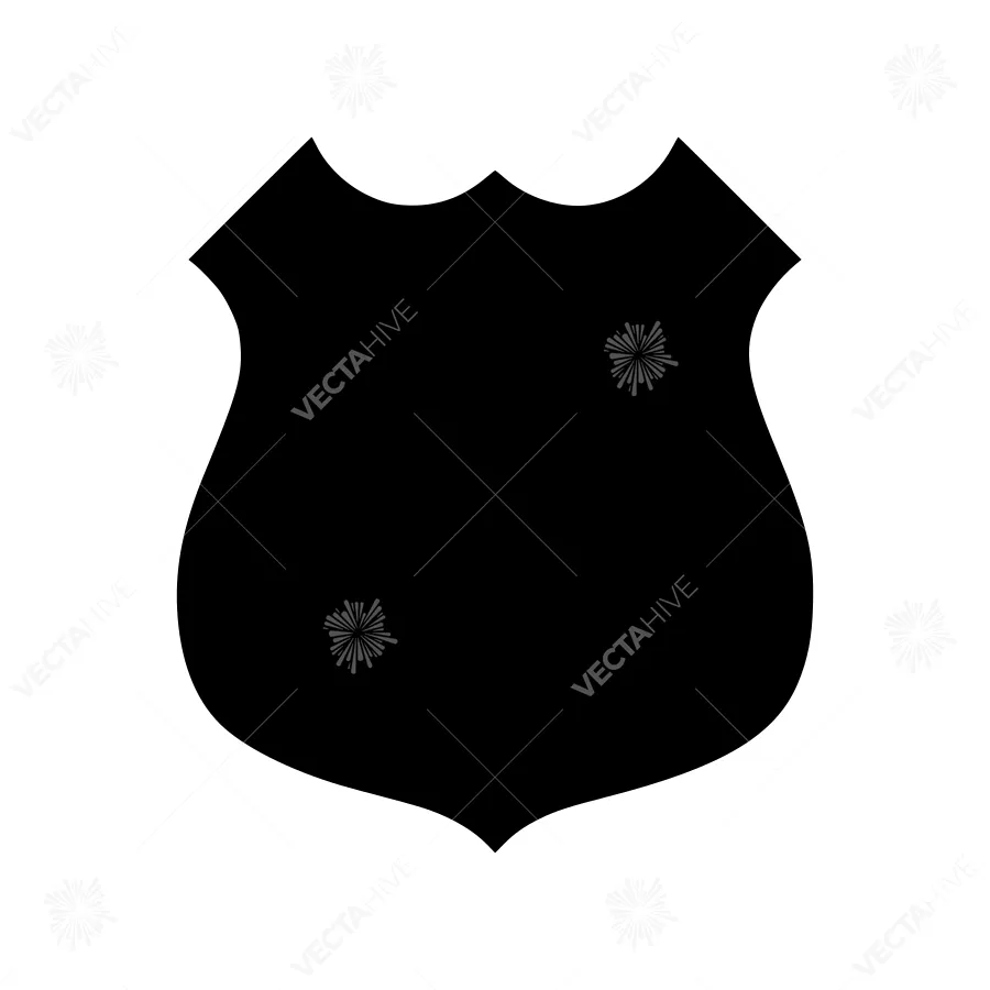 Shield Icon - Black Silhouette