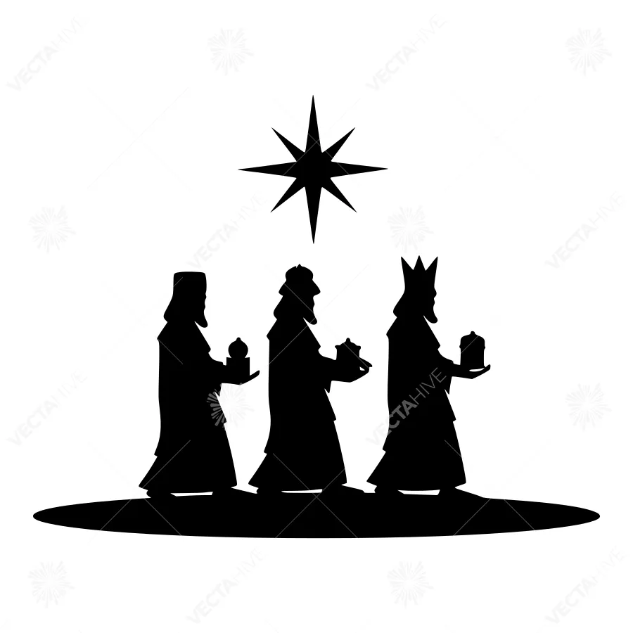 Three Kings Silhouette Christmas Icon